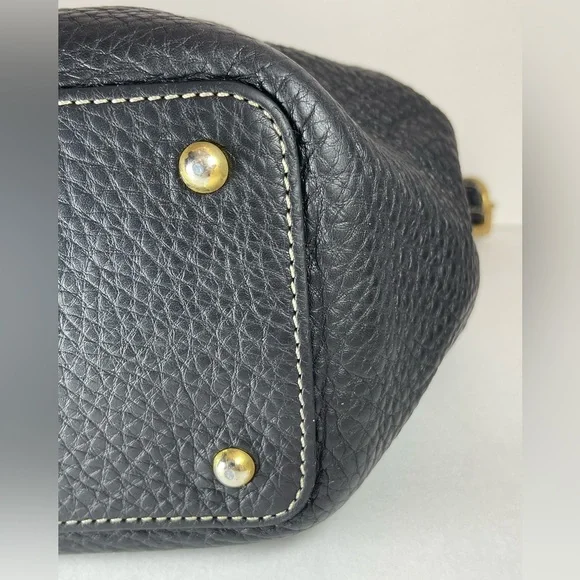 Dooney & Bourke Marchesa black pebbled leather medium gathered bag - Picture 12 of 15